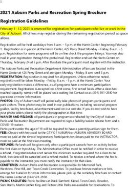 2021 Auburn Parks and Recreation Spring Brochure Registration Guidelines