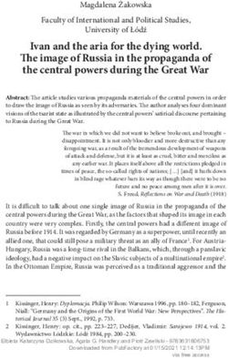 Ivan and the aria for the dying world. The image of Russia in the propaganda of the central powers during the Great War - Peter Lang Publishing