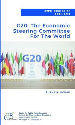 G20: The Economic Steering Committee For The World - CPPR ISSUE BRIEF APRIL 2021 - PURVAJA MODAK