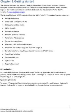 Chapter 1. Getting started - Nevada Medicaid