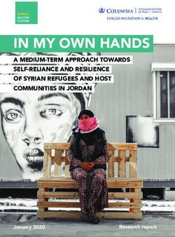 IN MY OWN HANDS A MEDIUM-TERM APPROACH TOWARDS SELF-RELIANCE AND RESILIENCE OF SYRIAN REFUGEES AND HOST COMMUNITIES IN JORDAN - data.unhcr.org