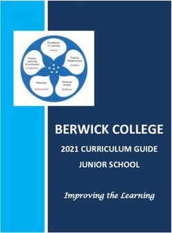 BERWICK COLLEGE 2021 CURRICULUM GUIDE JUNIOR SCHOOL - Improving the Learning