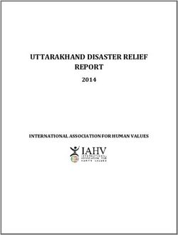 UTTARAKHAND DISASTER RELIEF REPORT - 2014 INTERNATIONAL ASSOCIATION FOR HUMAN VALUES