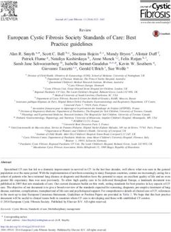 European Cystic Fibrosis Society Standards of Care: Best Practice guidelines
