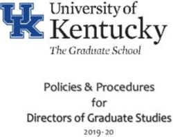 Policies & Procedures for 2019 - Graduate ...