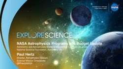 NASA Astrophysics Programs and Budget Update - Astronomy and Astrophysics Advisory Committee | January 23, 2020 National Science Foundation ...