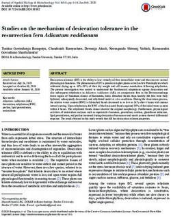Studies on the mechanism of desiccation tolerance in the resurrection fern Adiantum raddianum - Journal of Applied Biology & Biotechnology