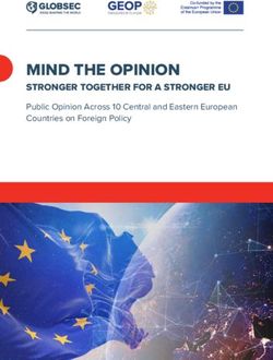 MIND THE OPINION STRONGER TOGETHER FOR A STRONGER EU Public Opinion Across 10 Central and Eastern European Countries on Foreign Policy - Globsec