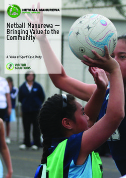 Netball Manurewa - Bringing Value to the Community - A 'Value of Sport' Case Study
