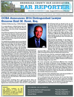 OCBA Announces 2014 Distinguished Lawyer Honoree Emil M. Rossi, Esq.