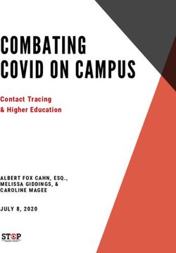 Contact Tracing & Higher Education - JULY 8, 2020 ALBERT FOX CAHN, ESQ., MELISSA GIDDINGS, & CAROLINE MAGEE - Surveillance ...