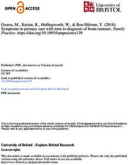 Ozawa, M., Kurian, K., Hollingworth, W., & Ben-Shlomo, Y. (2018). Symptoms in primary care with time to diagnosis of brain tumours. Family ...