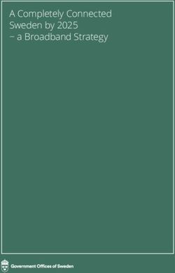 A Completely Connected Sweden by 2025 a Broadband Strategy