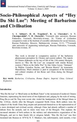 Socio-Philosophical Aspects of "Hey Da Shi Lue": Meeting of Barbarism and Civilisation - IJICC