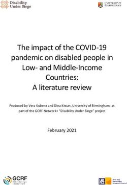 The impact of the COVID-19 pandemic on disabled people in Low- and Middle-Income Countries: A literature review - February 2021