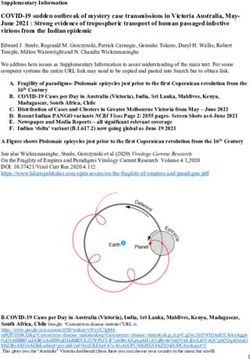 Supplementary Information COVID-19 sudden outbreak of mystery case transmissions in Victoria Australia, May- June 2021 : Strong evidence of ...