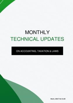 MONTHLY TECHNICAL UPDATES - ON ACCOUNTING, TAXATION & LAWS - March, 2021 I Vol: 21.03