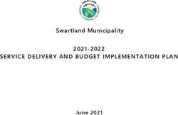 SERVICE DELIVERY AND BUDGET IMPLEMENTATION PLAN - Swartland Municipality 2021-2022 June 2021
