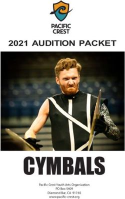 CYMBALS - 2021 AUDITION PACKET - Pacific Crest Youth Arts Organization PO Box 5409