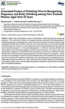 Associated Factors of Drinking Prior to Recognising Pregnancy and Risky Drinking among New Zealand Women Aged 18 to 35 Years - MDPI
