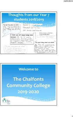 The Chalfonts Community College 2019 2020 - Thoughts from our Year 7 students 2018/2019 - Welcome to