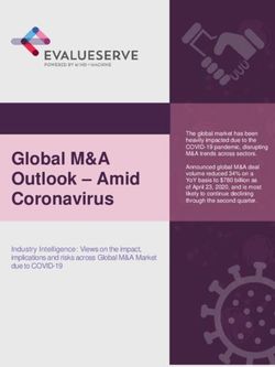 Global M&A Outlook - Amid Coronavirus - Evalueserve