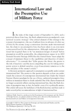 International Law and the Preemptive Use of Military Force