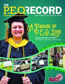 A PARADE OF P.E.O. LOVE - SEPTEMBER/OCTOBER 2020 CELEBRATING MARY JO LARUE: PEO INTERNATIONAL