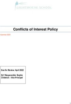 Conflicts of Interest Policy - Due for Review: April 2022 SLT Responsible: Sophie Chidwick - Vice Principal - Lighthouse School