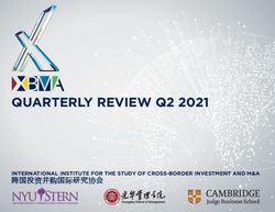 QUARTERLY REVIEW Q2 2021 - INTERNATIONAL INSTITUTE FOR THE STUDY OF CROSS-BORDER INVESTMENT AND M&A - XBMA