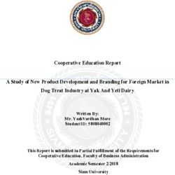 Cooperative Education Report A Study of New Product Development and Branding for Foreign Market in Dog Treat Industry at Yak And Yeti Dairy