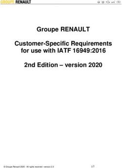 Groupe RENAULT Customer-Specific Requirements for use with IATF 16949:2016 2nd Edition - version 2020