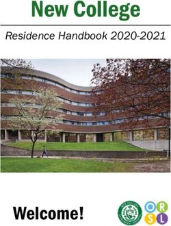 New College - Welcome! - Residence Handbook 2020-2021