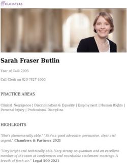 Sarah Fraser Butlin Year of Call: 2005 - Cloisters
