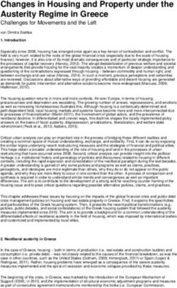 Changes in Housing and Property under the Austerity Regime in Greece - Theater der Zeit