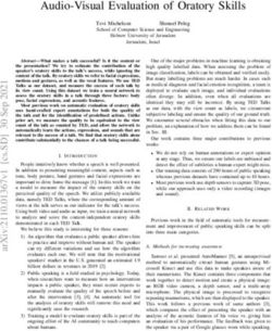 Audio-Visual Evaluation of Oratory Skills - arXiv