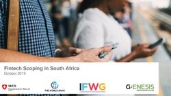 Fintech Scoping in South Africa - October 2019 - National Treasury