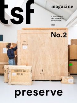 No.2 magazine A publication by - THE SCHAUFLER FOUNDATION 2020