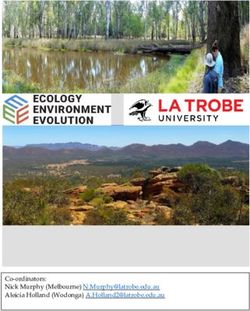 Department of Ecology Environment and Evolution 2021 Honours Information Booklet - Co-ordinators: Nick Murphy (Melbourne) ...