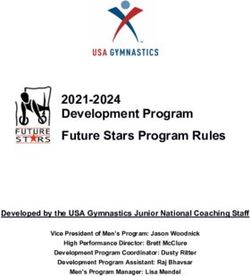 2021-2024 Development Program Future Stars Program Rules