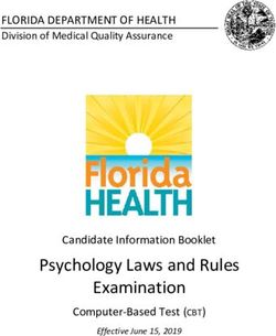 Psychology Laws and Rules Examination - FLORIDA DEPARTMENT OF HEALTH Division of Medical Quality Assurance - Pearson VUE