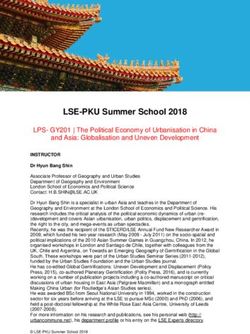 LSE-PKU Summer School 2018 - LPS- GY201 | The Political Economy of Urbanisation in China and Asia: Globalisation and Uneven Development