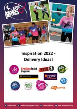 INSPIRATION 2022 - DELIVERY IDEAS! - STREETGAMES