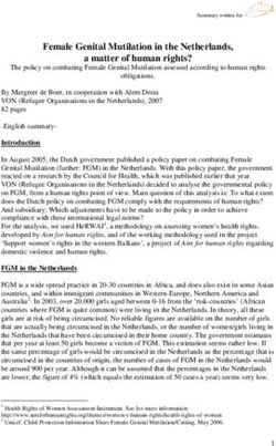 Female Genital Mutilation in the Netherlands, a matter of human rights?