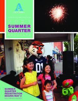 SUMMER QUARTER - SUMMER QUARTER REGISTRATION BEGINS MAY 3 auburnalabama.org/parks