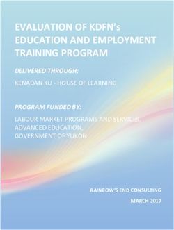 EVALUATION OF KDFN's EDUCATION AND EMPLOYMENT TRAINING PROGRAM