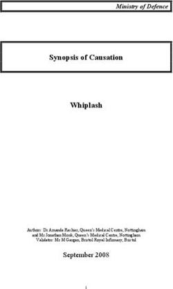 Synopsis of Causation Whiplash - September 2008 - Ministry of Defence