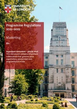 Programme Regulations 2021-2022 - Marketing BSc