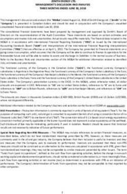 ZENITH ENERGY LTD. MANAGEMENT'S DISCUSSION AND ANALYSIS THREE MONTHS ENDED JUNE 30, 2018