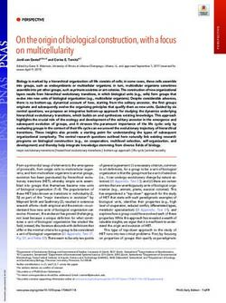 Ontheoriginofbiologicalconstruction,withafocus on multicellularity - PNAS